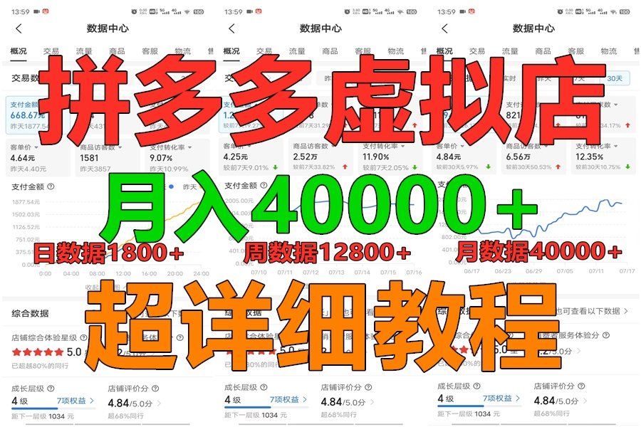 拼多多虚拟电商训练营月入40000+，全网最详细，你做你也行，暴利稳定长久云创资源网-云创-资源网云创资源
