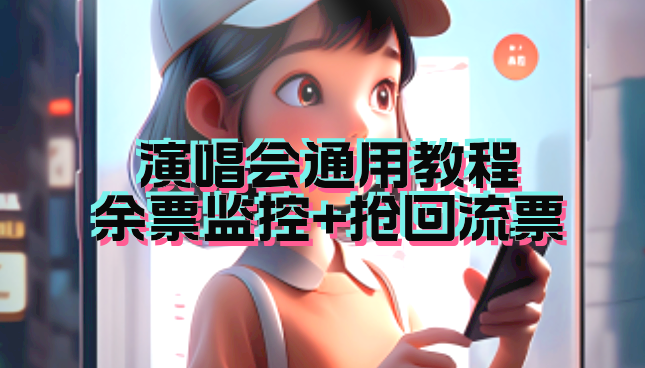 演唱会通用_余票监控+抢回流票（教程+软件）云创资源网-云创-资源网云创资源