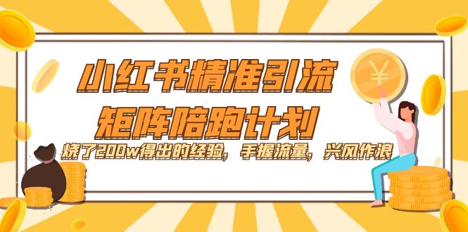 小红书精准引流·矩阵陪跑计划：烧了200w得出的经验，手握流量，兴风作浪！云创资源网-云创-资源网云创资源