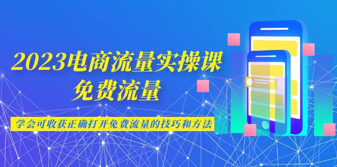 2023电商流量实操课-免费流量，学会可收获正确打开免费流量的技巧和方法云创资源网-云创-资源网云创资源