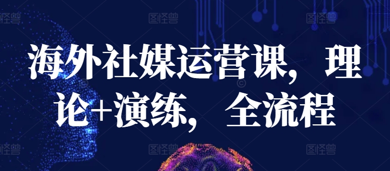 海外社媒运营课，理论+演练，全流程云创资源网-云创-资源网云创资源
