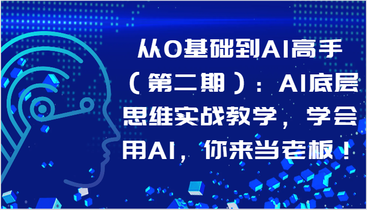 从0基础到AI高手（第二期）：AI底层思维实战教学，学会用AI，你来当老板！云创资源网-云创-资源网云创资源