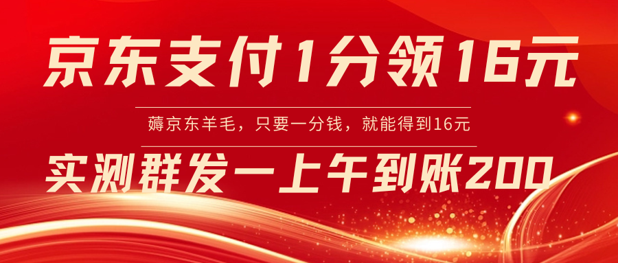 京东支付1分得16元实操到账200云创资源网-云创-资源网云创资源