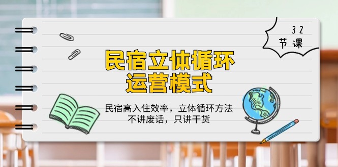 （10284期）民宿 立体循环运营模式：民宿高入住效率，立体循环方法，只讲干货（32节）云创资源网-云创-资源网云创资源