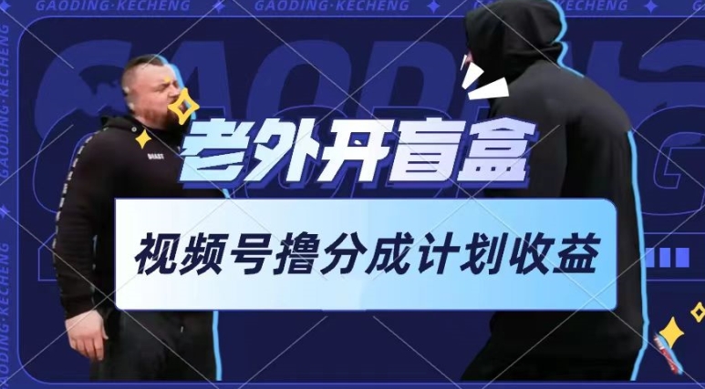 老外开盲盒视频，撸视频号分成计划收益，每天只需一小时，新手小白轻松上手云创资源网-云创-资源网云创资源