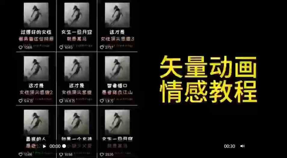 （9334期）矢量动画情感教程：高点赞涨粉，适合情感、思维、创业教育等赛道云创资源网-云创-资源网云创资源