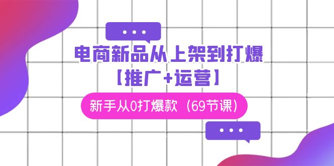 电商新品从上架到打爆【推广+运营】，新手从0打爆款（69节课）云创资源网-云创-资源网云创资源
