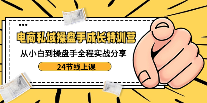 电商私域-操盘手成长特训营：从小白到操盘手全程实战分享-24节线上课云创资源网-云创-资源网云创资源