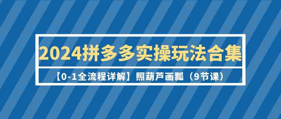 （9559期）2024拼多多实操玩法合集【0-1全流程详解】照葫芦画瓢（9节课）.云创资源网-云创-资源网云创资源