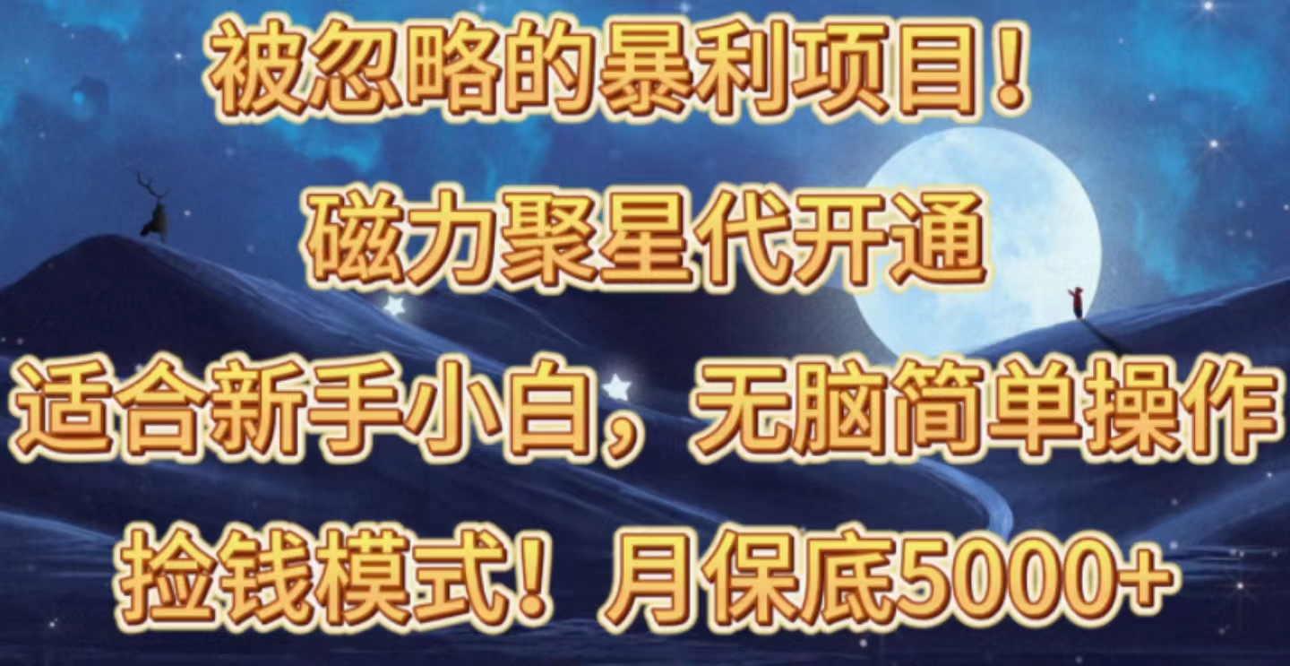 （10245期）被忽略的暴利项目！磁力聚星代开通捡钱模式，轻松月入五六千云创资源网-云创-资源网云创资源
